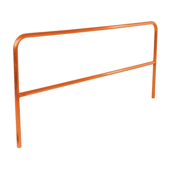 STEEL PIPE SAFETY RAILING 120 IN LENGTH ORANGE